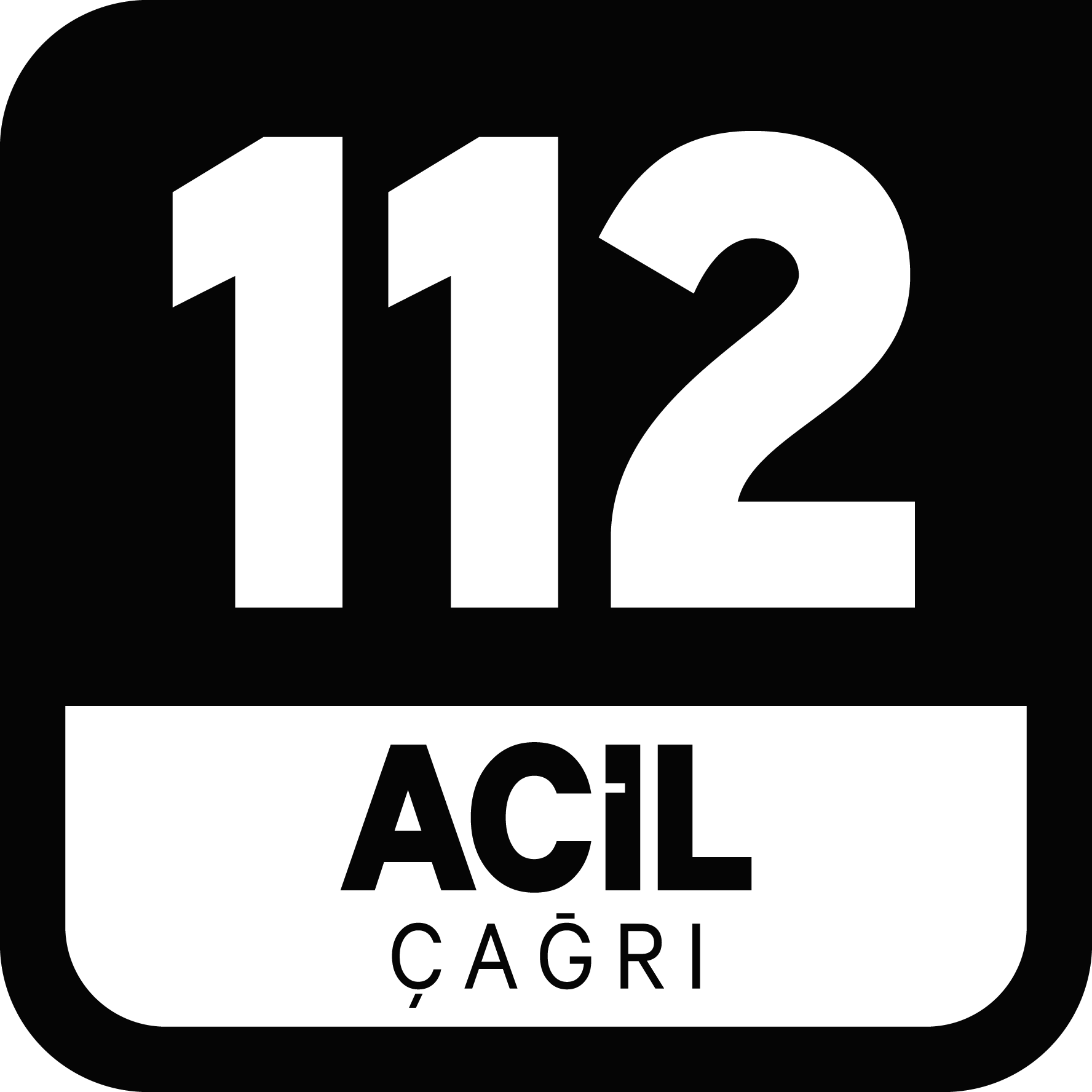112-Acil-Çağrı-black-Logo-Vector