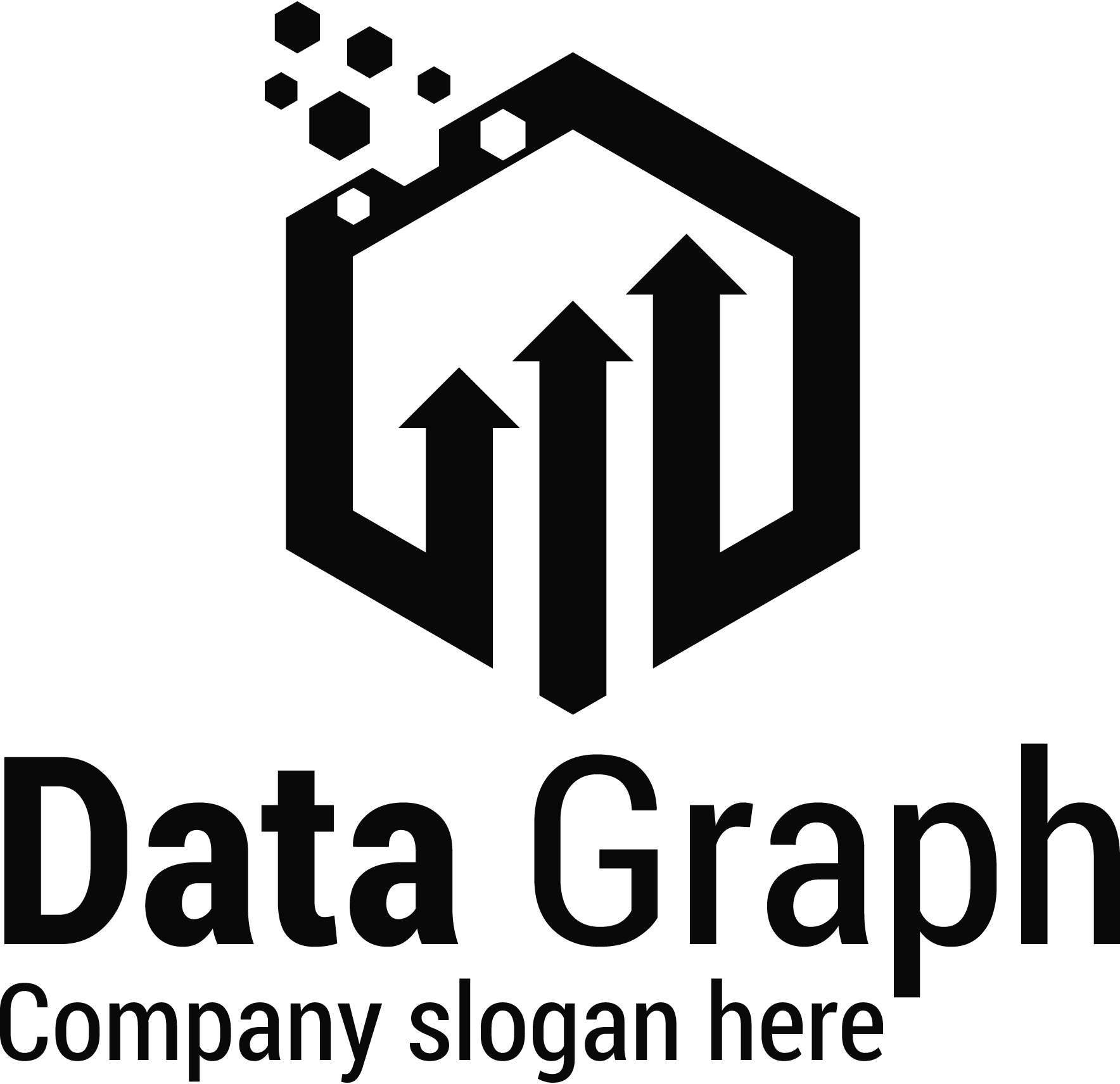 Abstract-Data-Graph-black-Logo-Vector