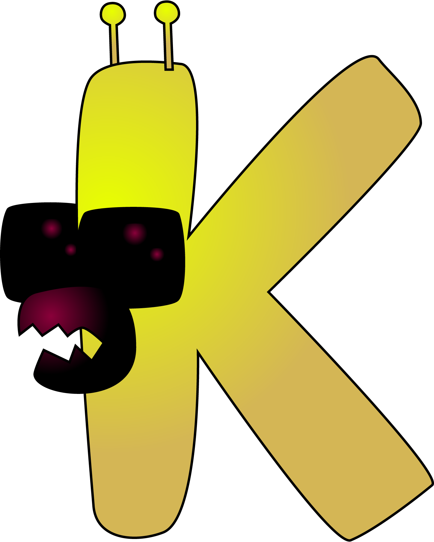 Alphabet-Lore-K-Logo-Vector