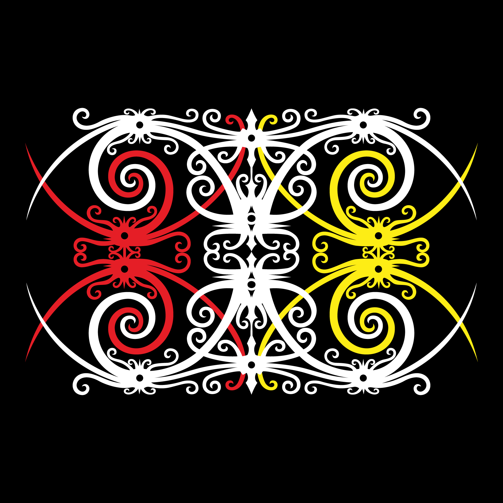Batik-Dayak-Kalimantan-Logo-Vector