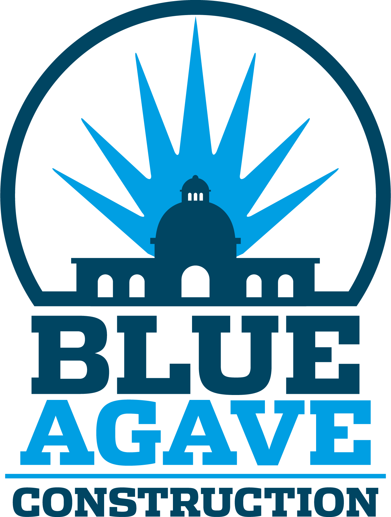 Blue-Agave-Construction-Logo-Vector