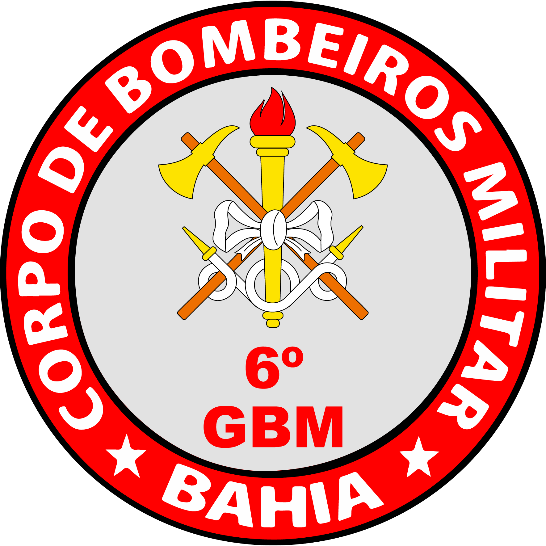 Brasão-Corpo-de-Bombeiros-Militar-da-Bahia-6º-GBM-Logo-Vector