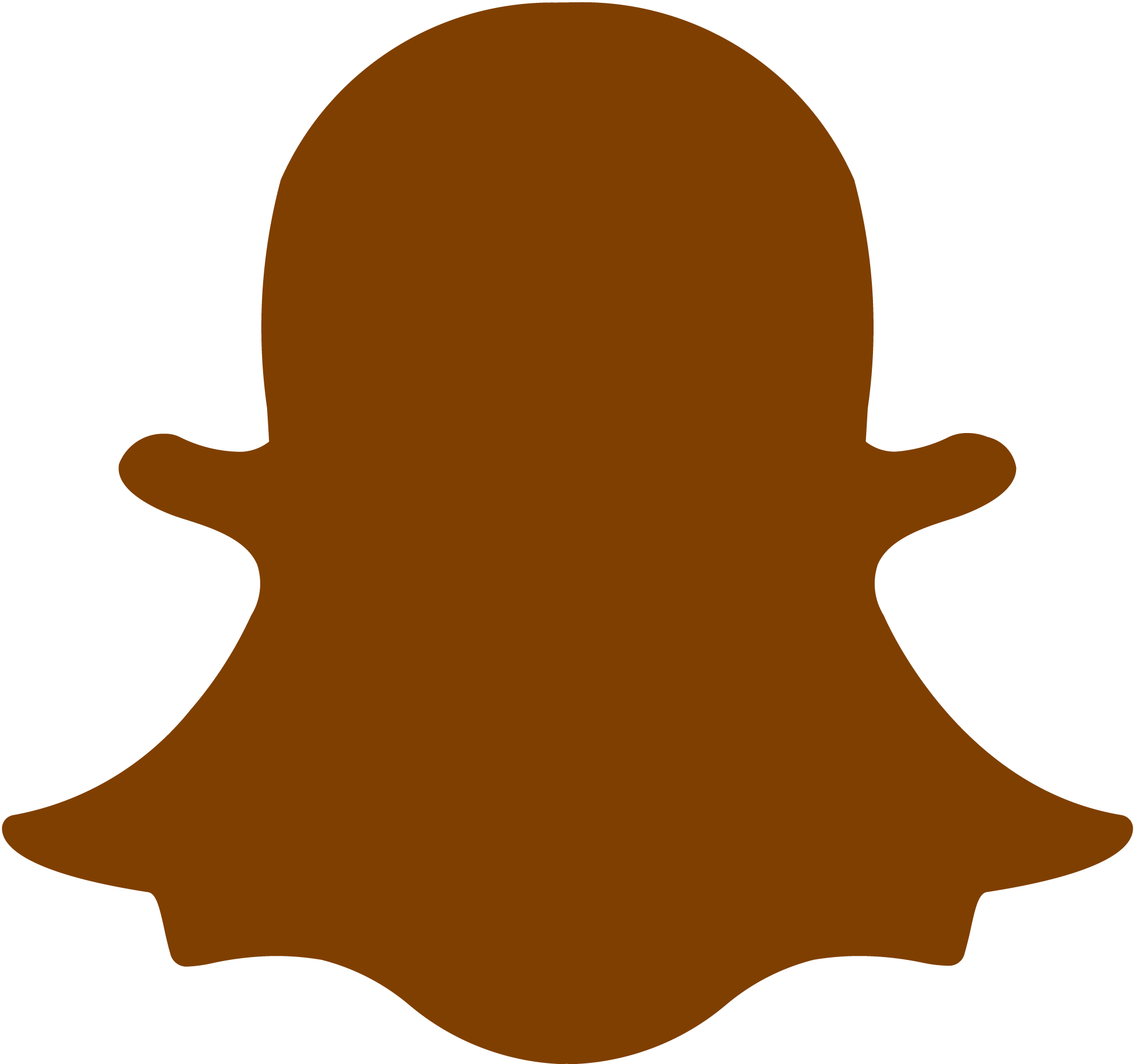 Brown-Snapchat-Icon-Vector