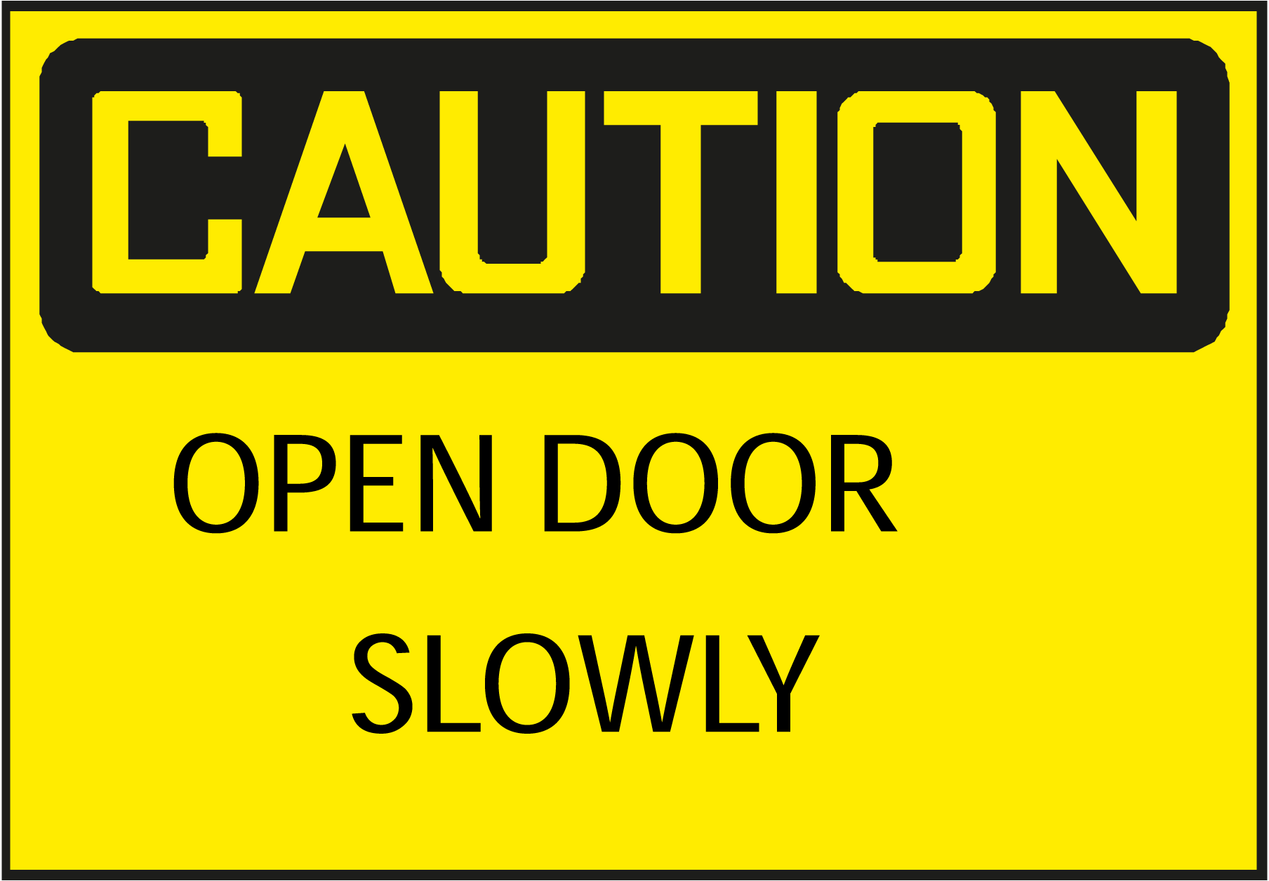 CAUTION-OPEN-DOOR-SLOWLY-SIGN-Logo-Vector