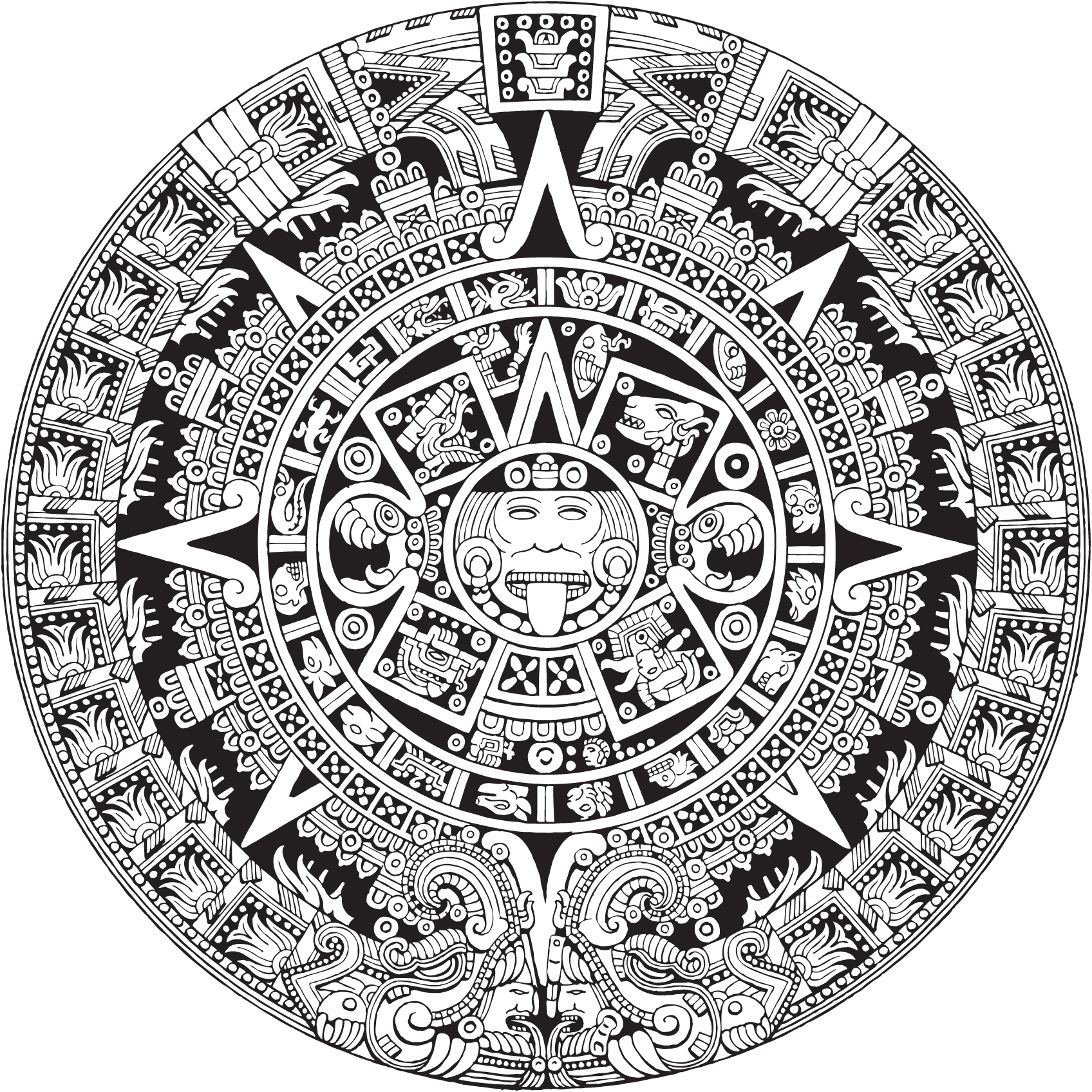 Calendario-Azteca-Logo-Vector