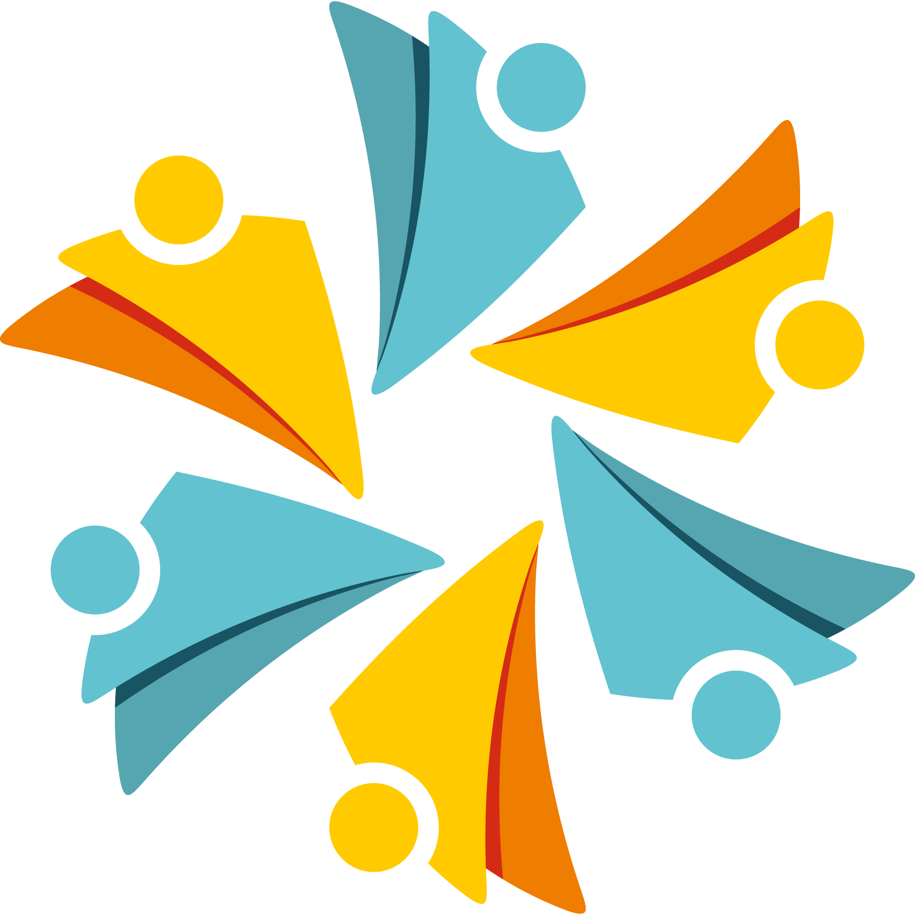 Circle-people-3D-team-work-company-Logo-Vector