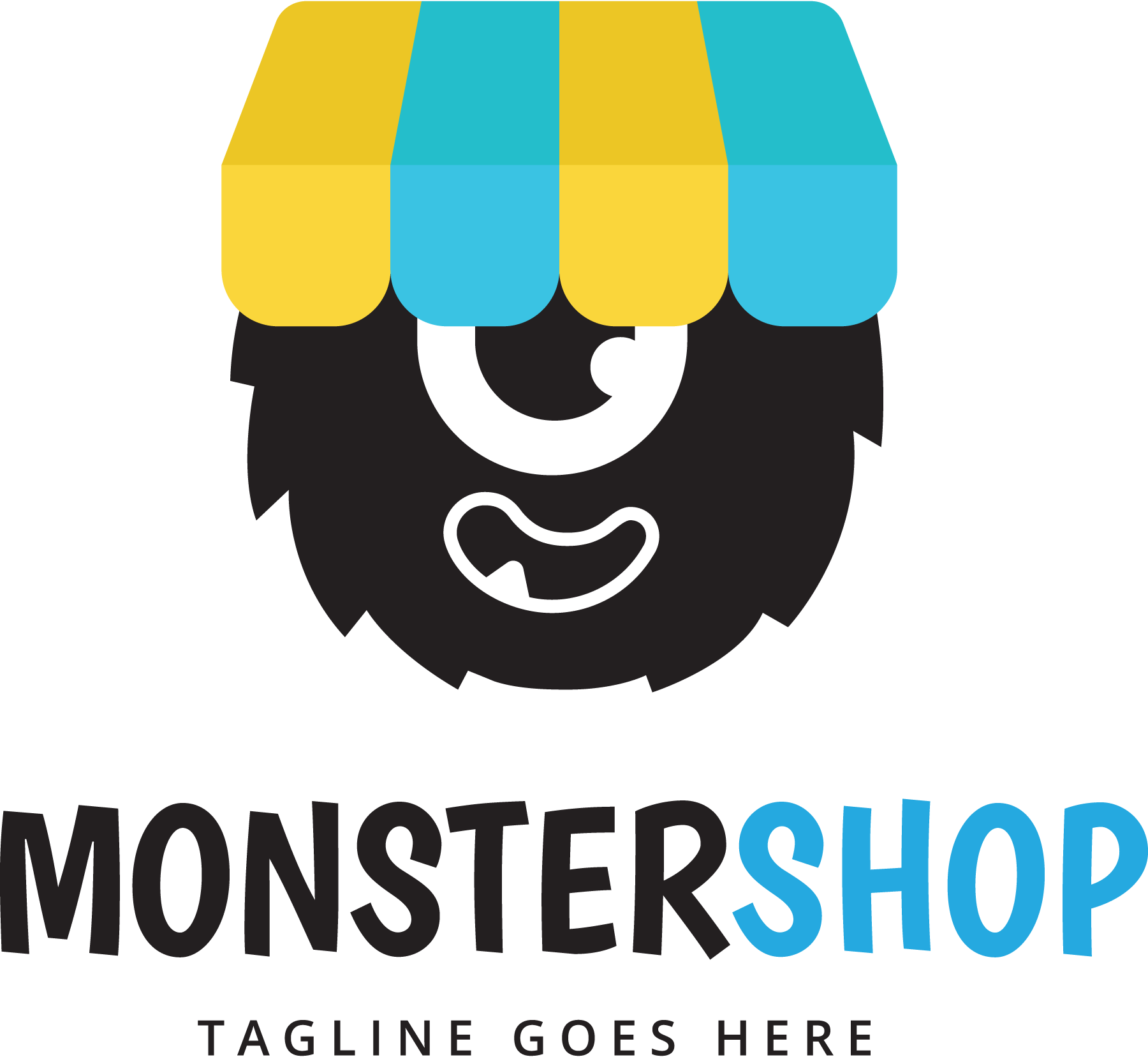 Cute-monster-Logo-Vector