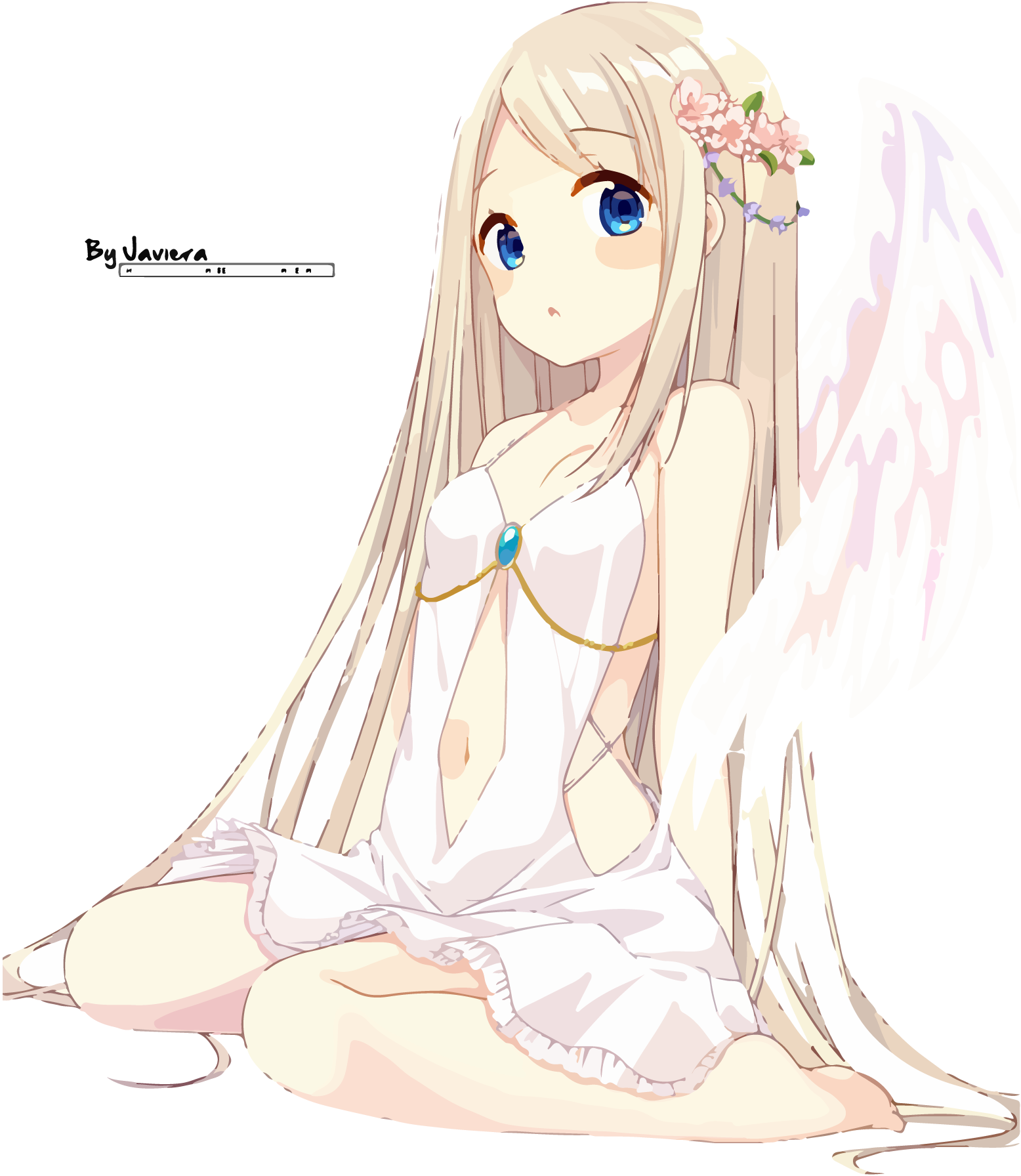 Drawing-Of-Angel-Anime-PNG-Vector-Logo-Vector
