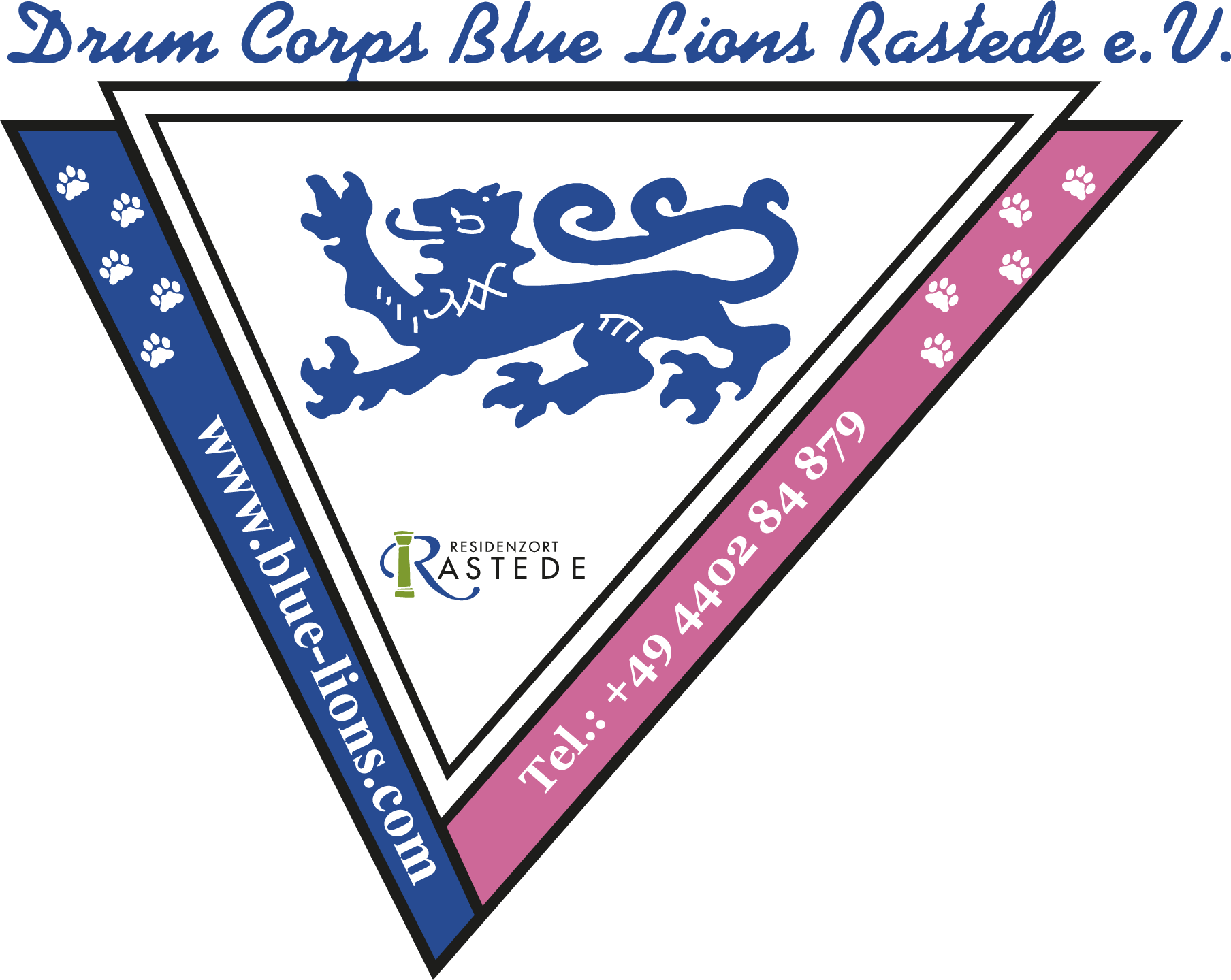 Drum-Corps-Blue-Lions-Logo-Vector