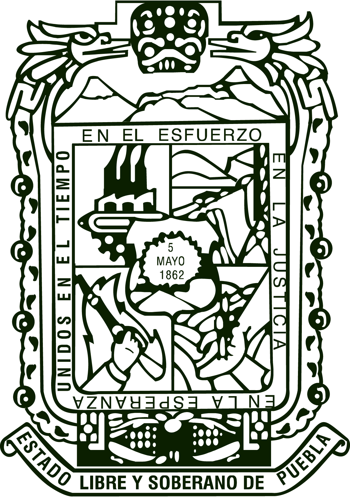 Escudo-De-Puebla-Logo-Vector