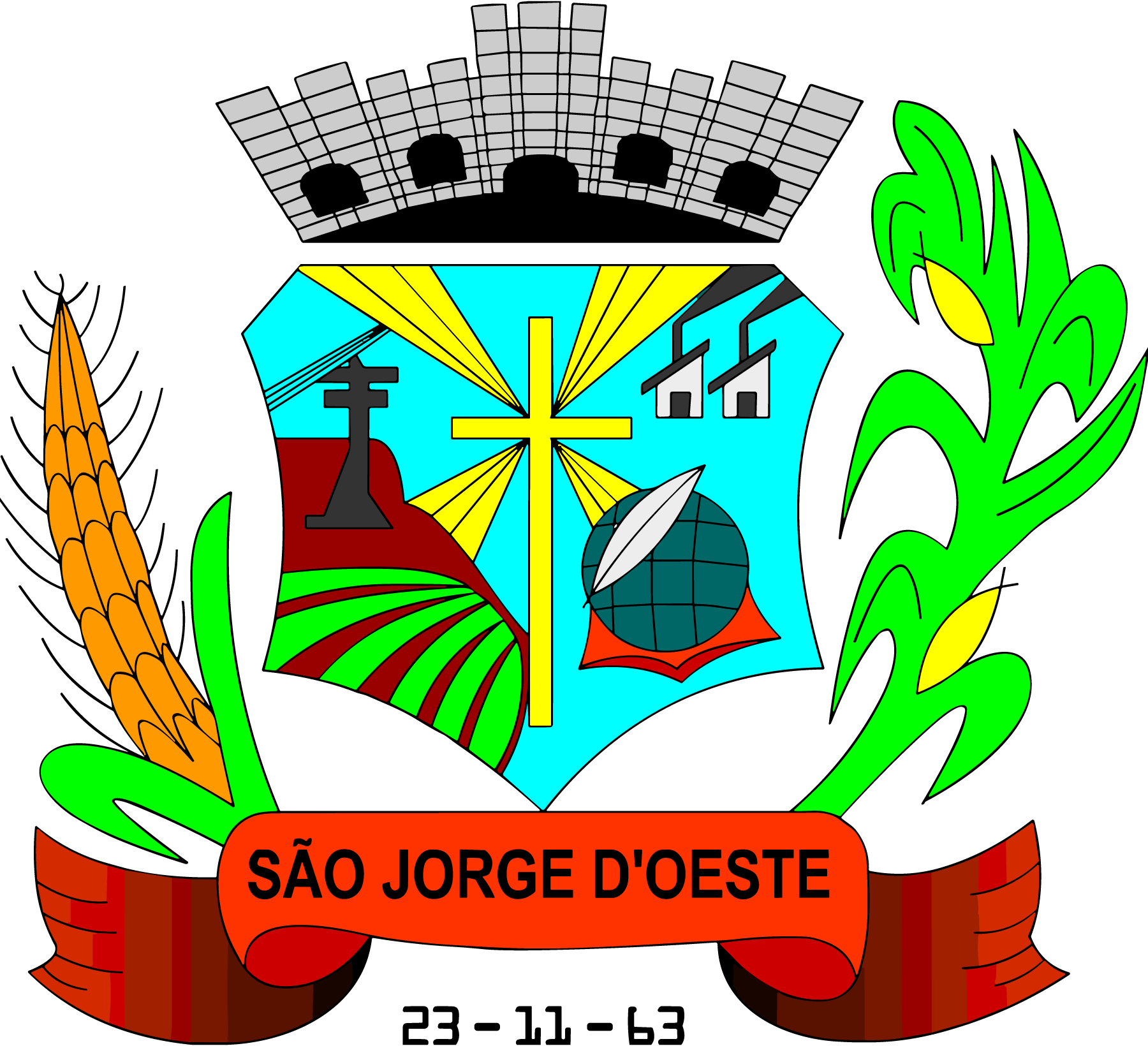 brasão-de-são-jorge-d'oeste-Logo-Vector
