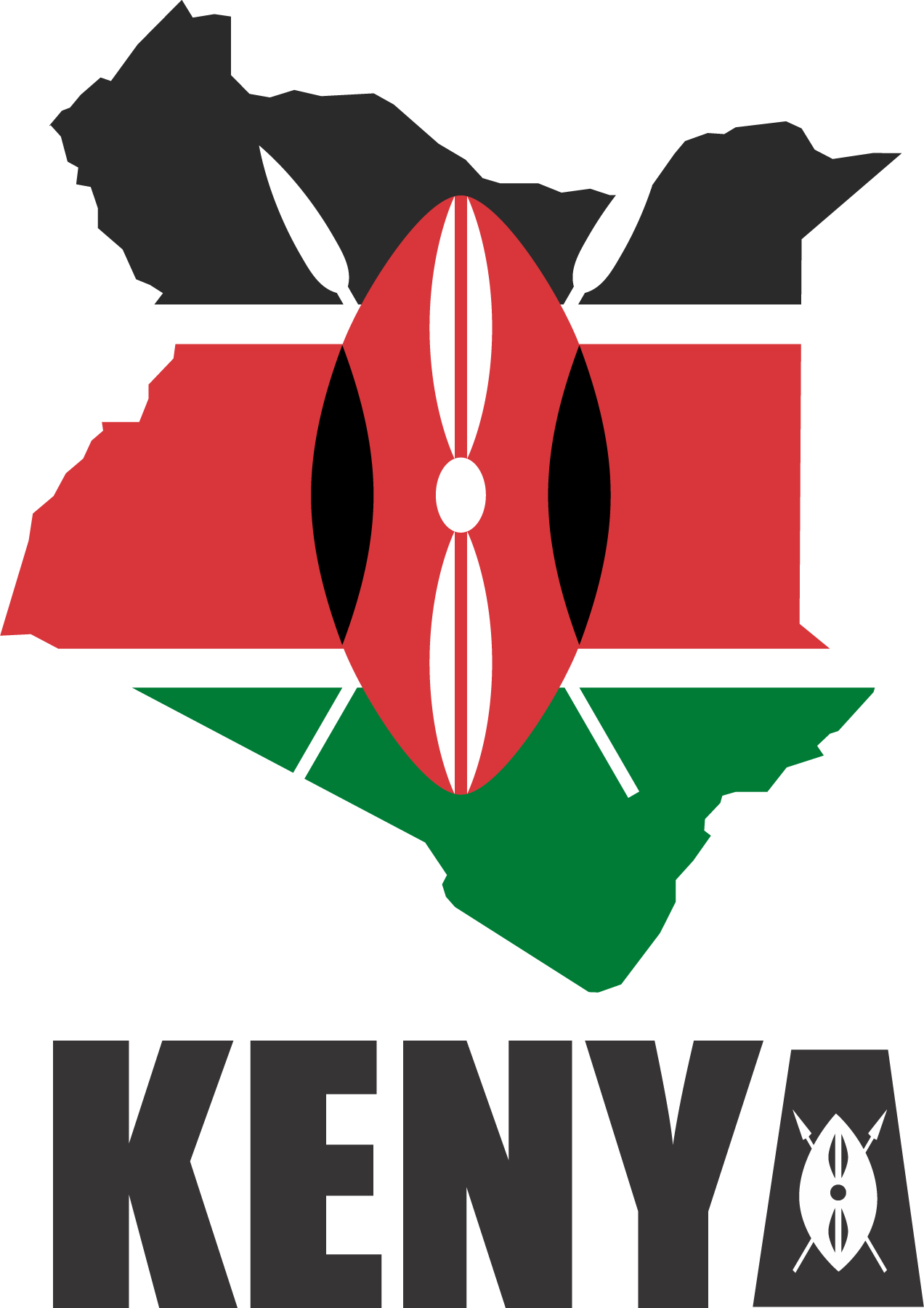 Flag-Map-of-Kenya-Logo-Vector