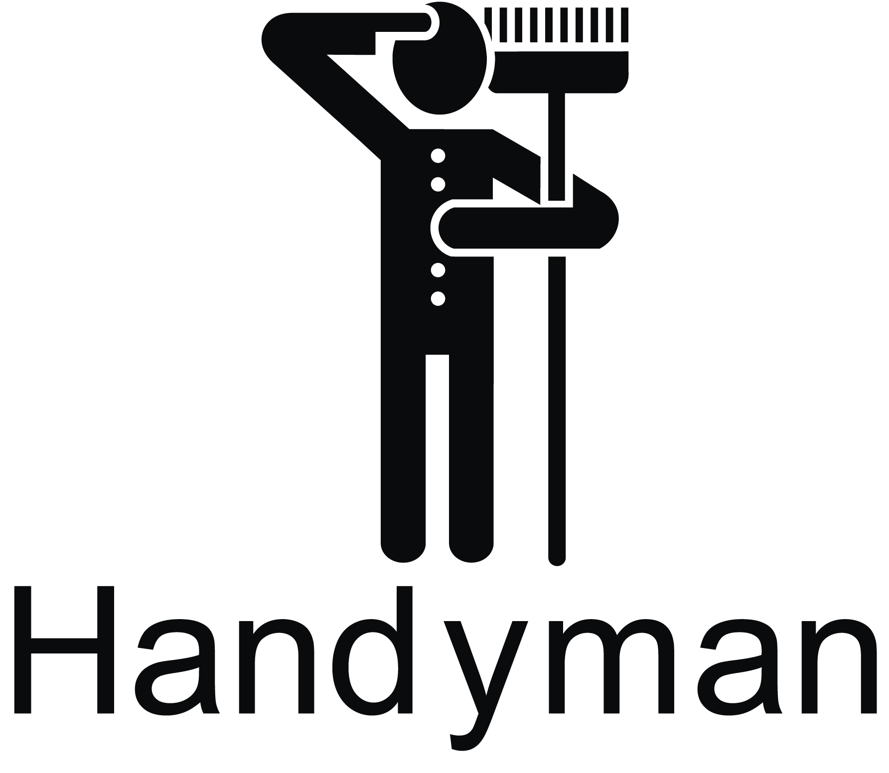 Funky-Black-Handyman-Logo-Vector