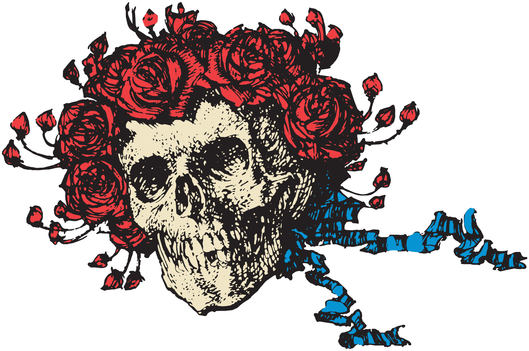 Grateful-DeadSkull-&-Rose-Logo-Vector