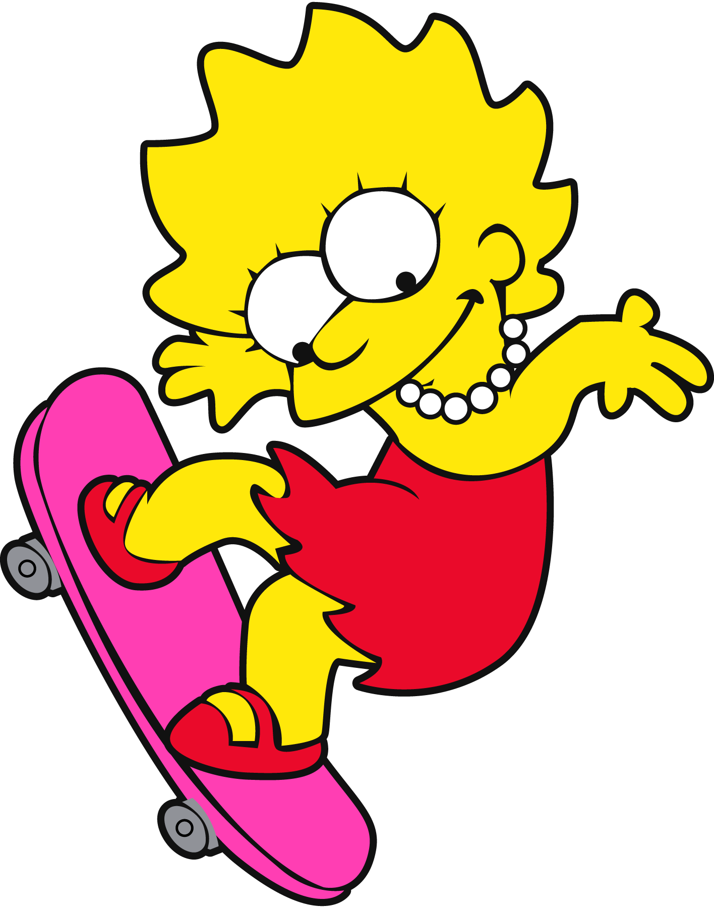 Lisa-Simpson-Skater-Logo-Vector