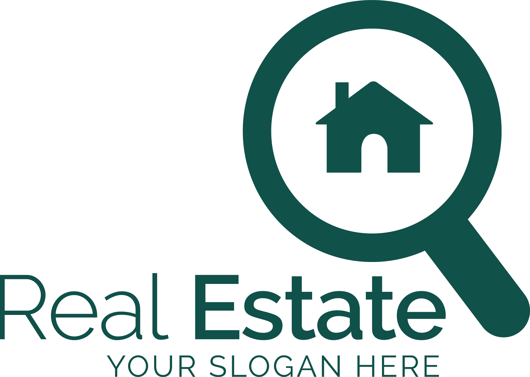 Magnifying-glass-Real-Estate-Finder-Logo-Vector