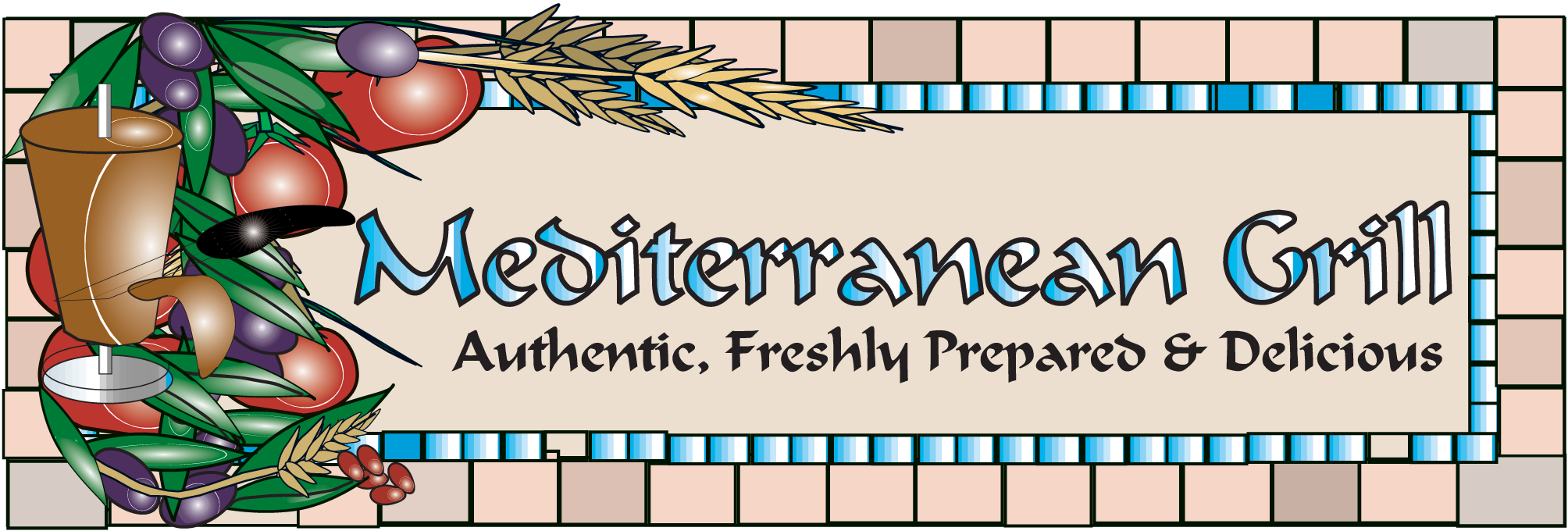 Mediterranean-Grill-Logo-Vector