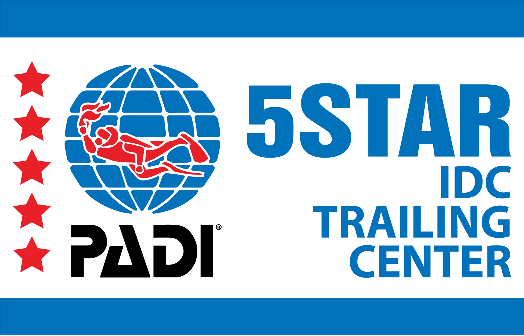 PADI-5-Stars-IDC-TRAINING-CENTER-Logo-Vector