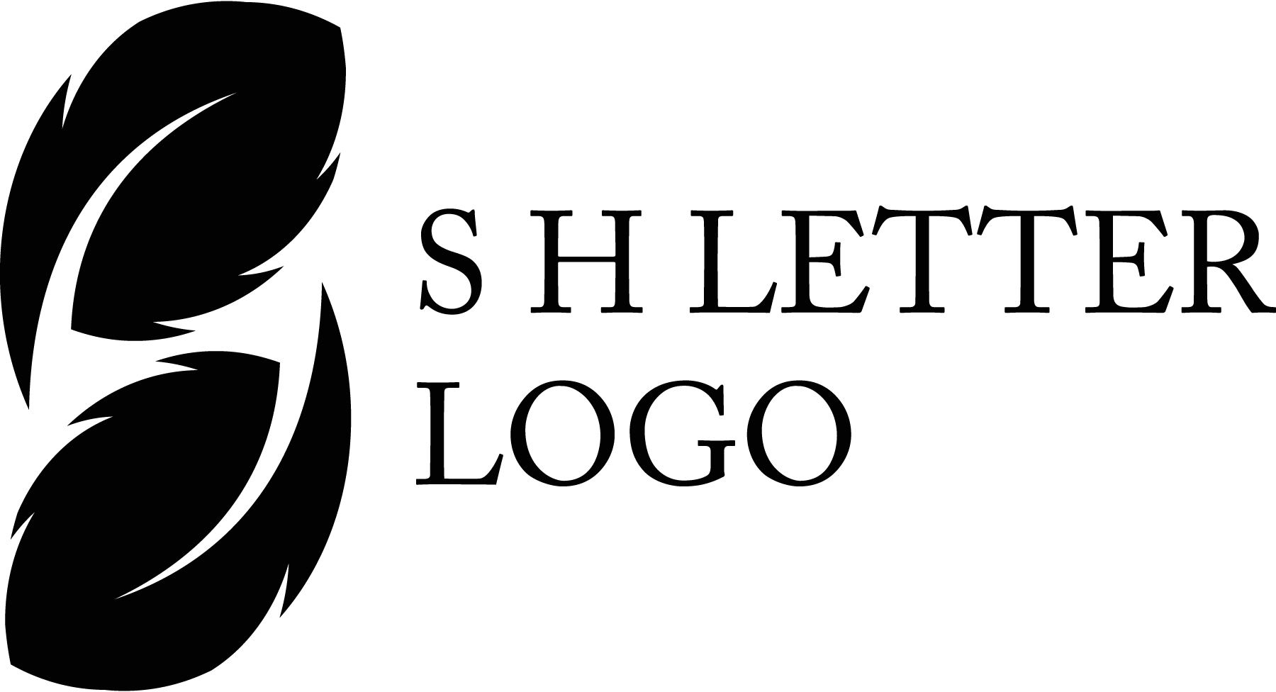 Peacock-Feather-Letter-black-Logo-Vector