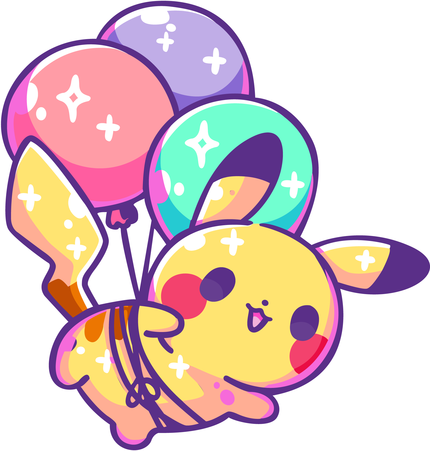 Pikachu-Balloons-Logo-Vector