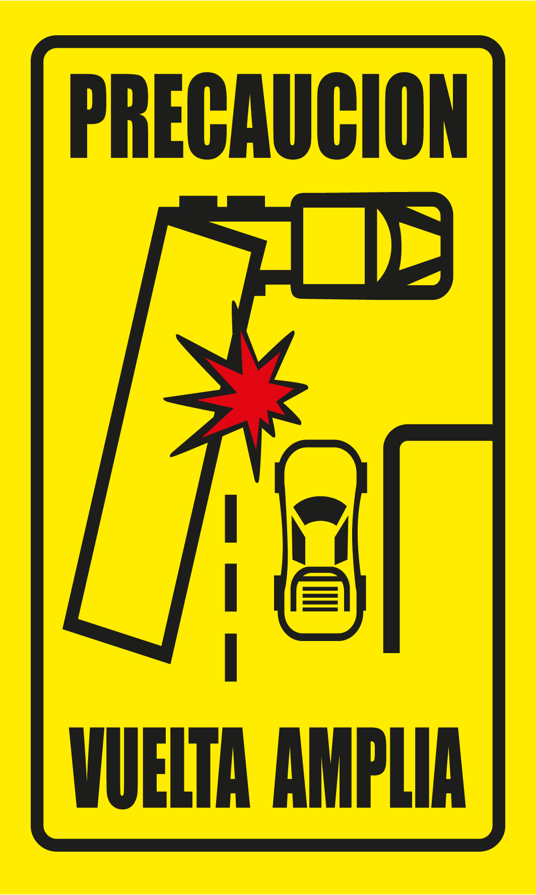 Precaucion-vuelta-amplia-Logo-Vector