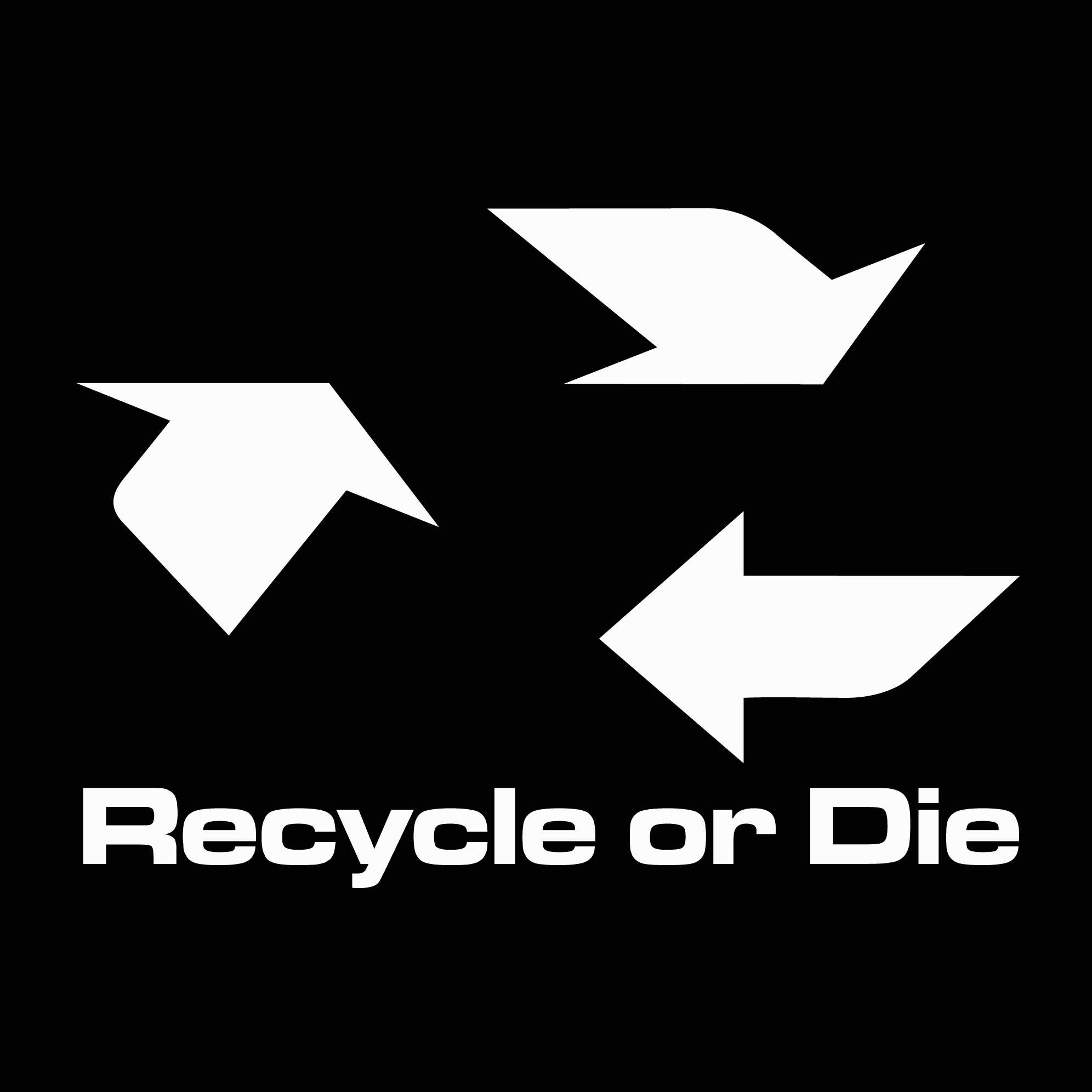 Recycle-or-Die-white-Logo-Vector