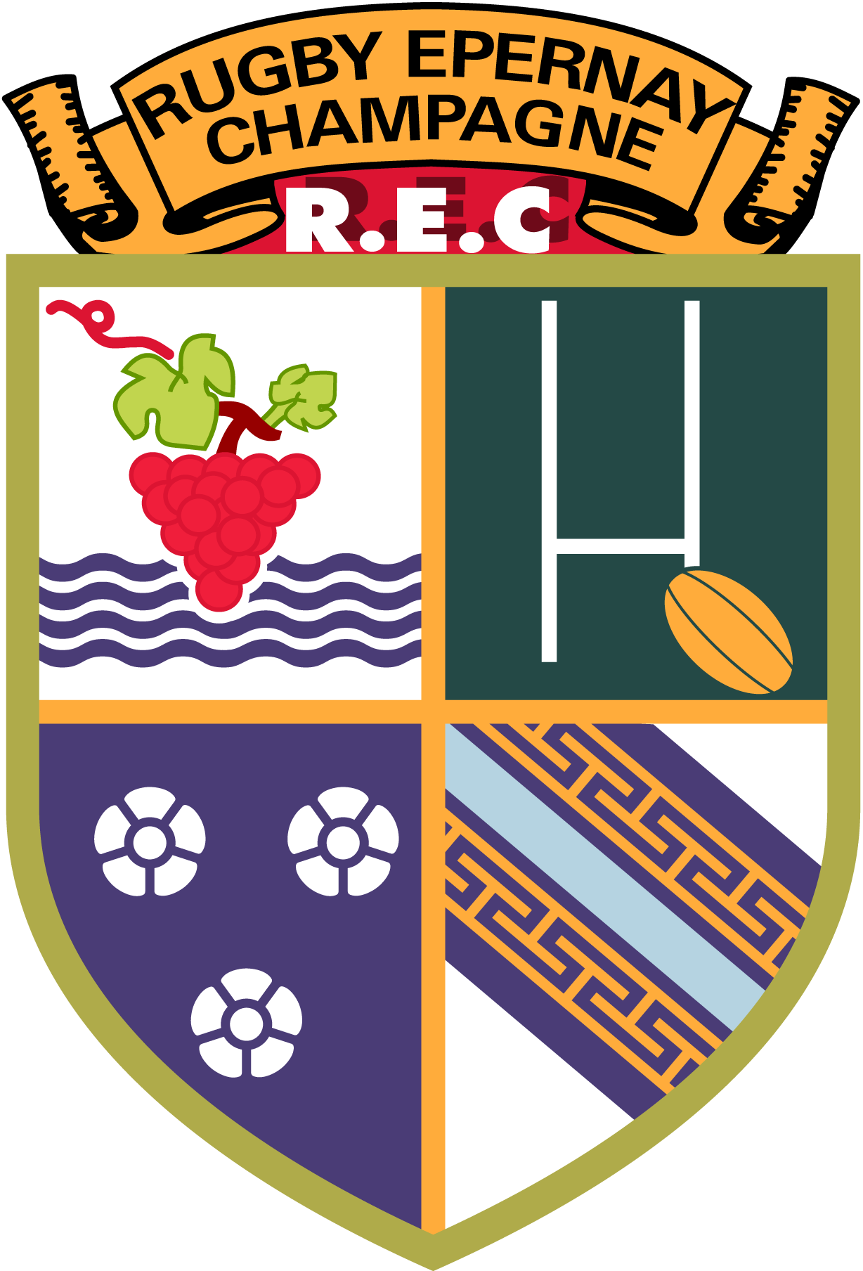 Rugby-Épernay-Champagne-Logo-Vector