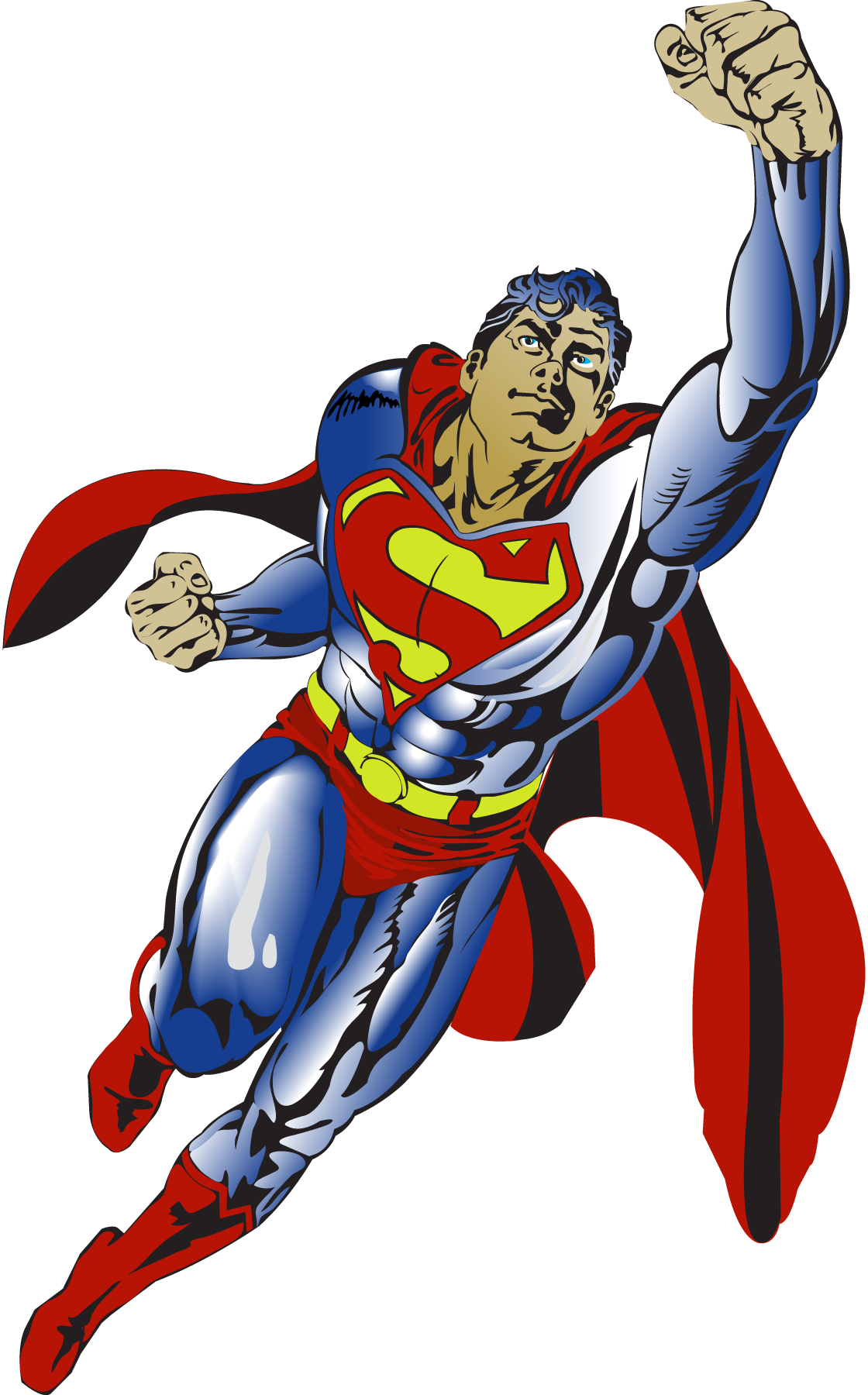 Superman-with-Action-Logo-Vector