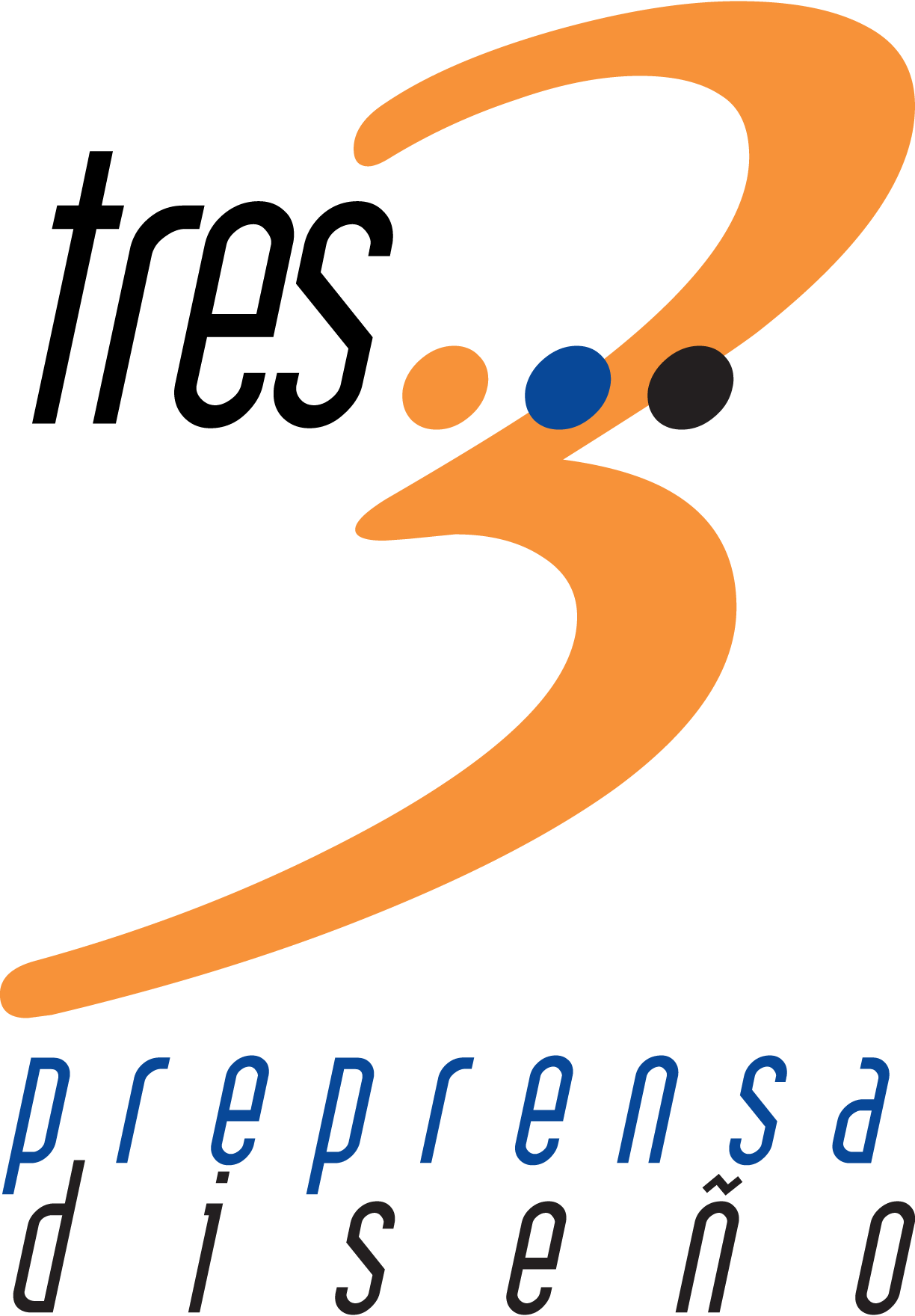 Tres,-Buro-De-Preprensa-Y-Diseno-Logo-Vector