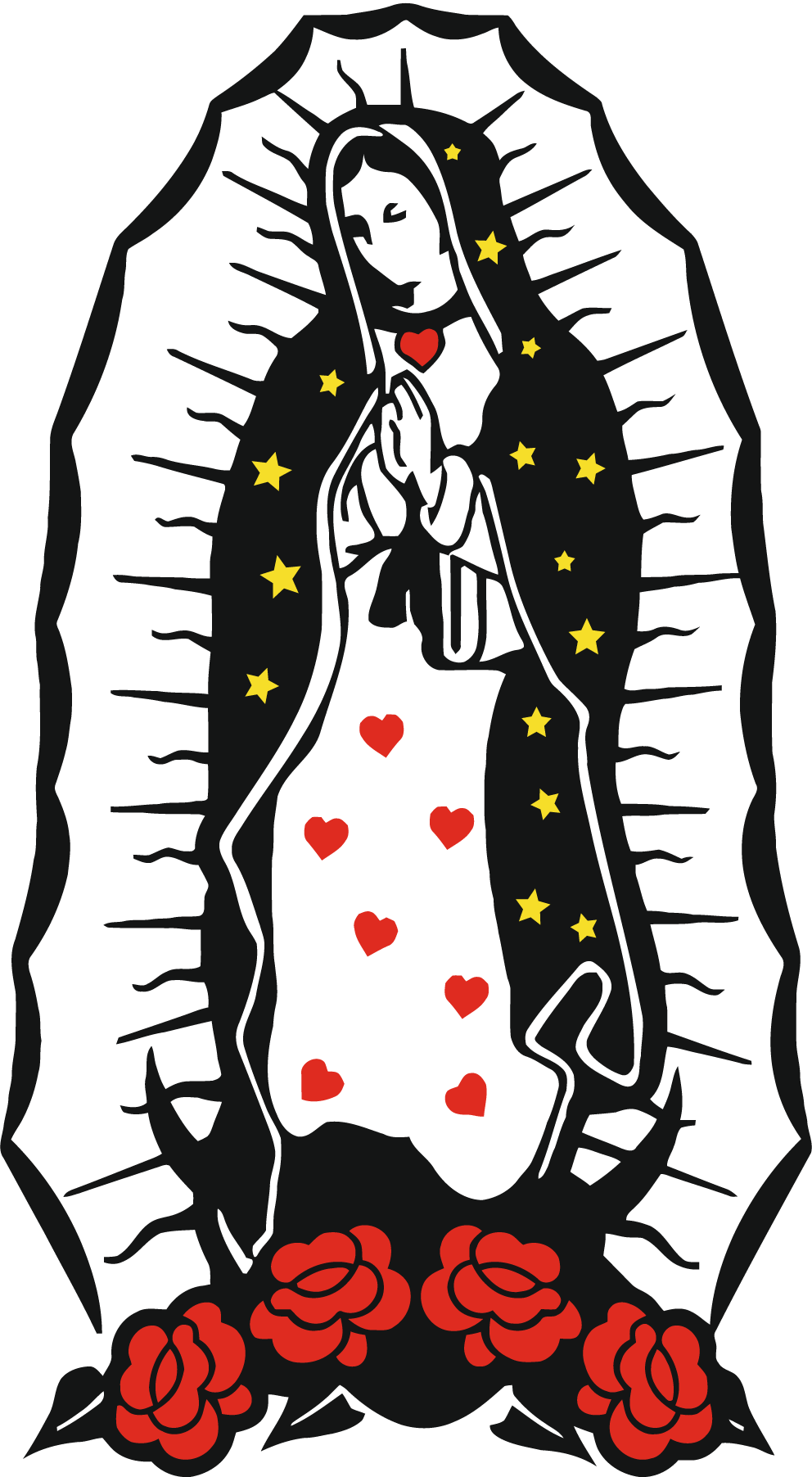 Virgen-de-Guadalupe-Flowers-Logo-Vector
