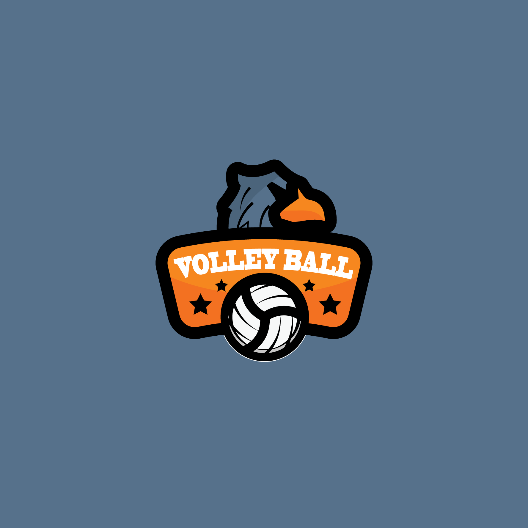 Volleyball-with-an-eagle-Logo-Vector