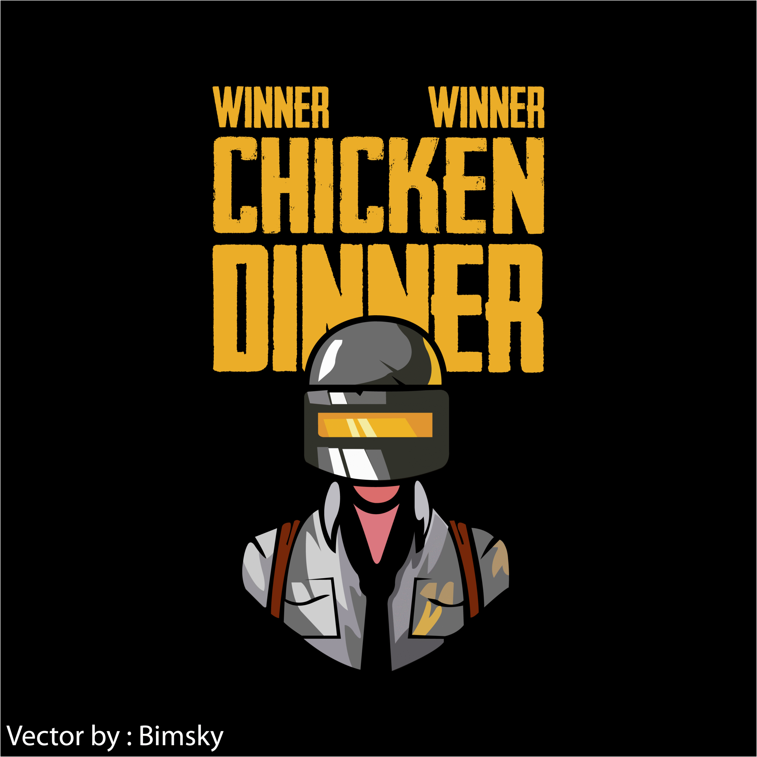 WINNER-WINNER-CHICKEN-DINNER—PUBG-Logo-Vector