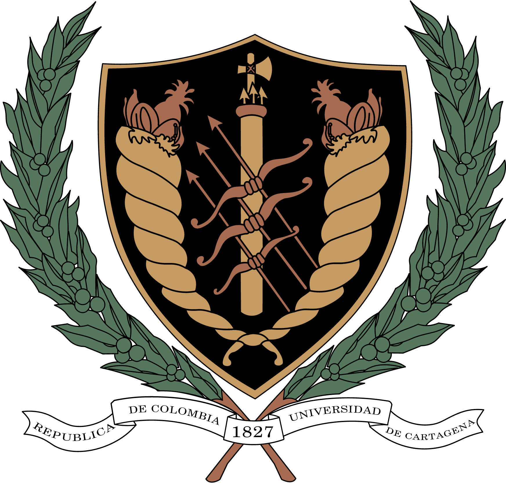 Universidad-de-Cartagena,-Colombia,-Colores-planos-logo-png