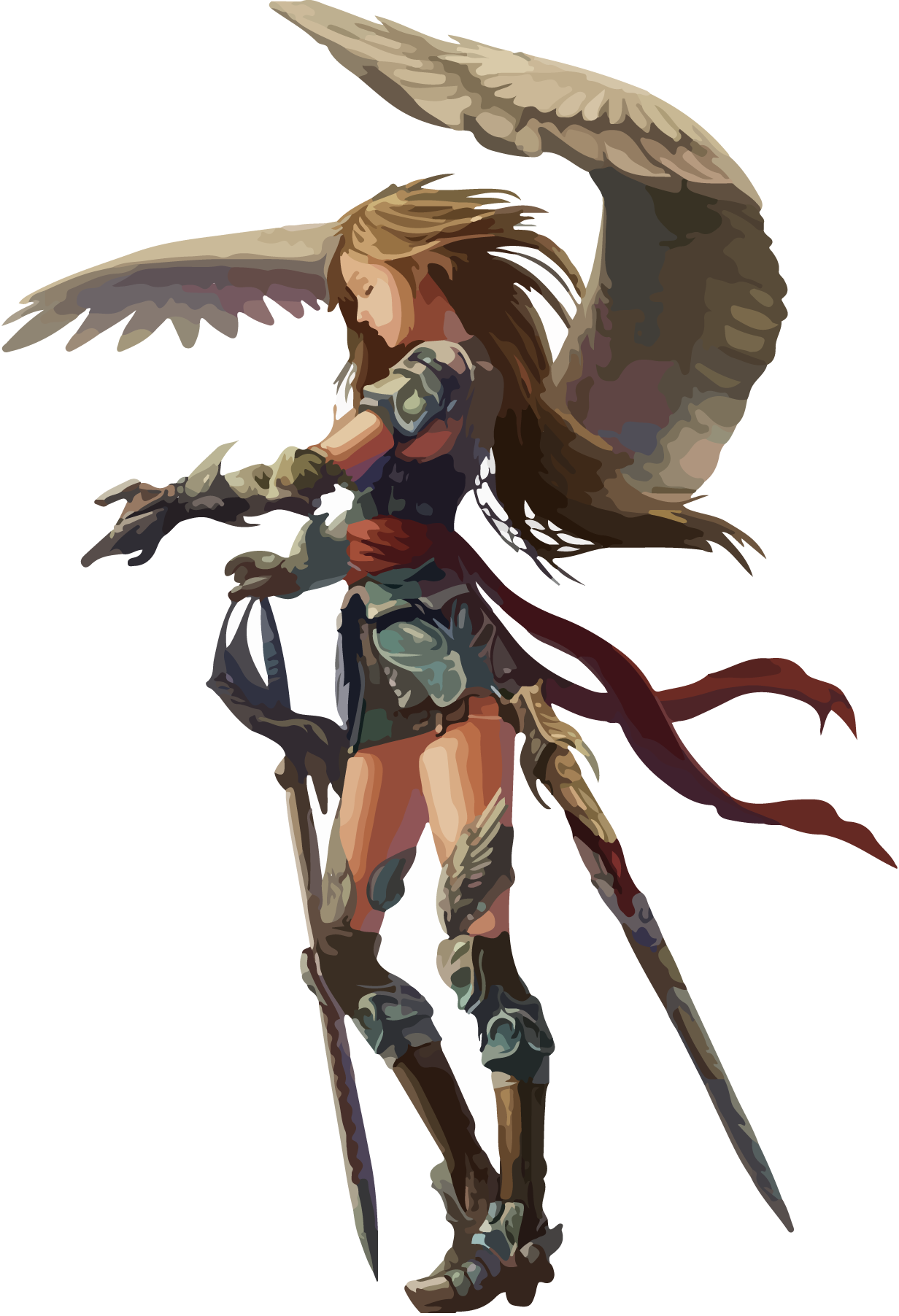 Warrior-Anime-Angel-PNG-Vector-logo-png